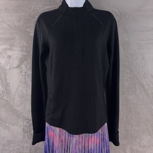 Lululemon Ventscape Half Zip Pullover Womens Size 6 Black Athletic Activewear
